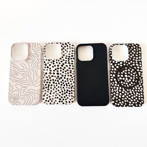 Bundle of 4 iPhone 13 Pro Basic Snap On Cases (3 Burga 1 Generic)